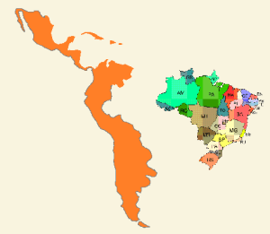 hispanoamerica unida y brasil dividido