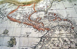 Antoguo mapa de América conservado en El Escorial (Madrid).