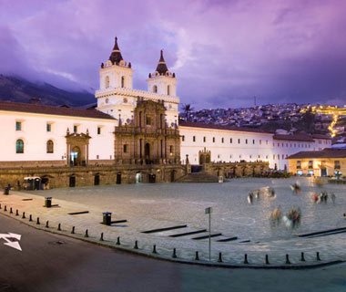 Plaza de San Francisco, en la ciudad de Quito