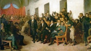Cabildo abierto del 22 de mayo de 1810, óleo de Juan Manuel Blanes (1870), Colección Museo Histórico Nacional, Buenos Aires.