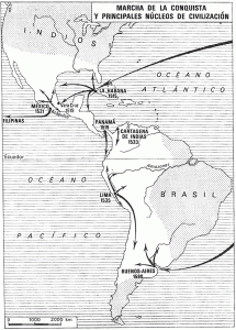 marcha de la conquista americana