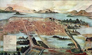 Plano de la ciudad virreinal de México, al finalizar el 1.er tercio del siglo XVIIJuan Gómez de Trasmonte, 1628.
