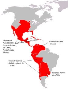 América Hispana hacia 1783. De haberse realizado el plan de Aranda, esta habría podido conservar su unidad y potencia, pero se fraccionó 