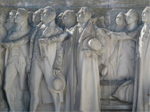 Diputados jurando la Constitucion de Cádiz, monumento a la Constitución