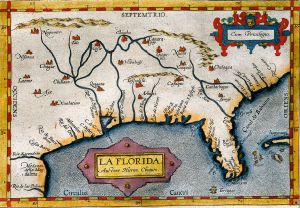 Mapa de Florida de 1570 perteneciente al ‘Theatrum Orbis Terrarum’, considerado el primer atlas moderno