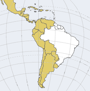 La América hispana: aquí se concentra más del 80% de los hablantes de español de todo el mundo.