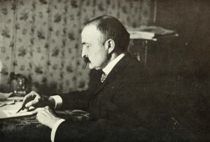 Philippe-Jean Bunau-Varilla, ingeniero e inversor francés, fotografiado en el momento de firmar el tratado de 1903 sobre el Canal de Panamá. Junto con el gobierno de Estados Unidos, fue uno de los artífices de la separación de Panamá de Colombia.